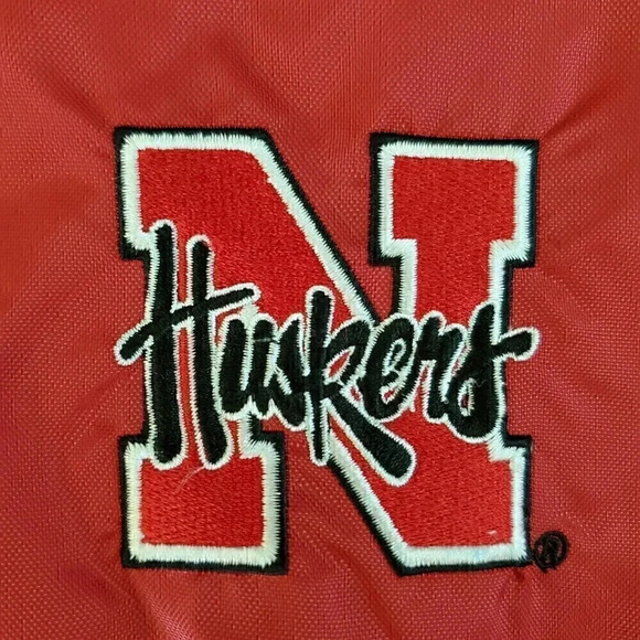 Men's ADIDAS Red White Windbreaker SZ L Large Nebraska Cornhuskers Football - Picture 3 of 13